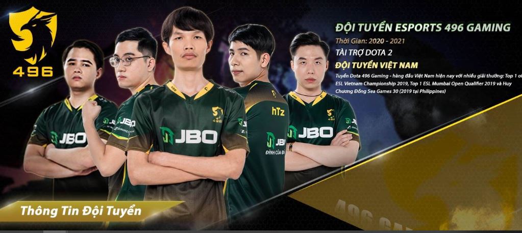 Thong tin hop dong tai tro Jbo va Esports 496 Gaming