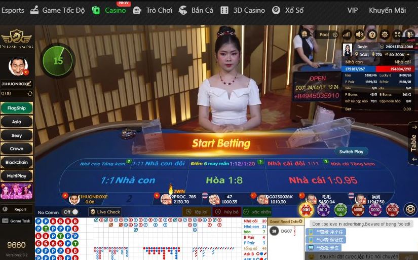 Thao tac dat cuoc Casino online tai Jbo 