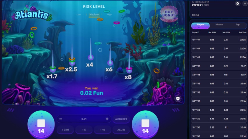 Kham pha game Atlantis Jbo 